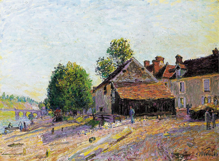  阿尔弗莱德·西斯莱 Alfred Sisley—— 莫莱附近的风光1884